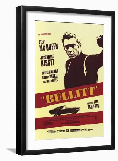 Bullitt, French Movie Poster, 1968-null-Framed Premium Giclee Print