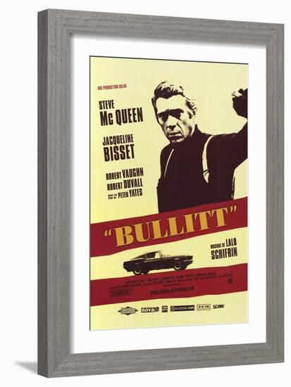 Bullitt, French Movie Poster, 1968-null-Framed Art Print