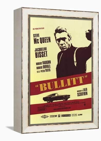 Bullitt, French Movie Poster, 1968-null-Framed Stretched Canvas