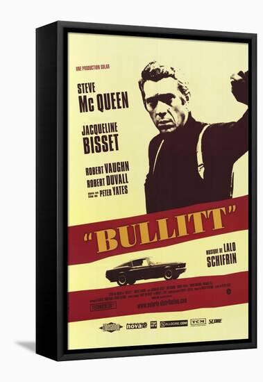 Bullitt, French Movie Poster, 1968-null-Framed Stretched Canvas