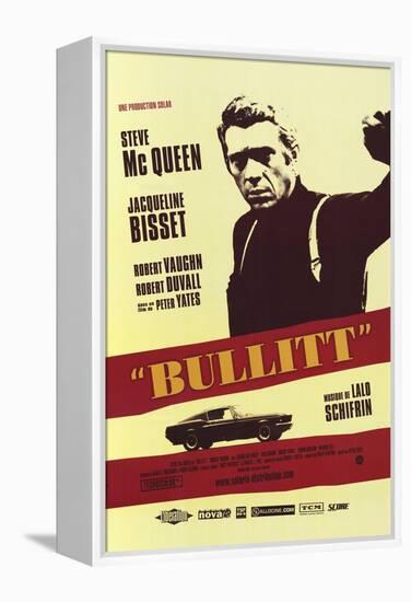 Bullitt, French Movie Poster, 1968-null-Framed Stretched Canvas