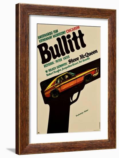 Bullitt, Polish Movie Poster, 1968-null-Framed Art Print