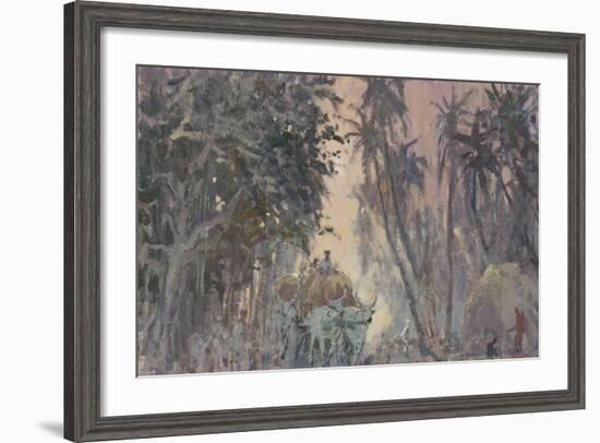 Bullock Carts, Evening Light-Tim Scott Bolton-Framed Giclee Print