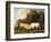 Bulls Fighting, 1786 (Oil on Panel)-George Stubbs-Framed Premium Giclee Print