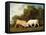 Bulls Fighting, 1786 (Oil on Panel)-George Stubbs-Framed Premier Image Canvas