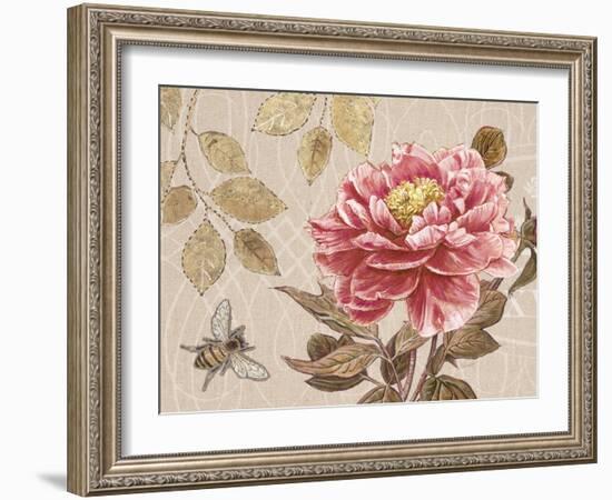 Bumble Bee and Peony-Chad Barrett-Framed Art Print