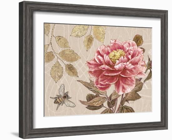 Bumble Bee and Peony-Chad Barrett-Framed Art Print