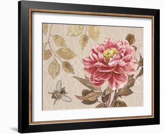 Bumble Bee and Peony-Chad Barrett-Framed Art Print