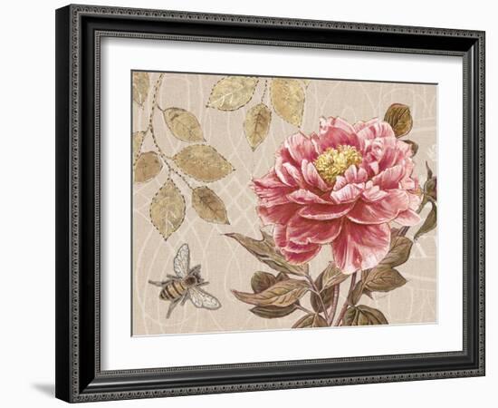 Bumble Bee and Peony-Chad Barrett-Framed Art Print