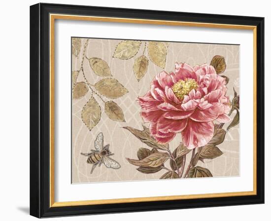 Bumble Bee and Peony-Chad Barrett-Framed Art Print