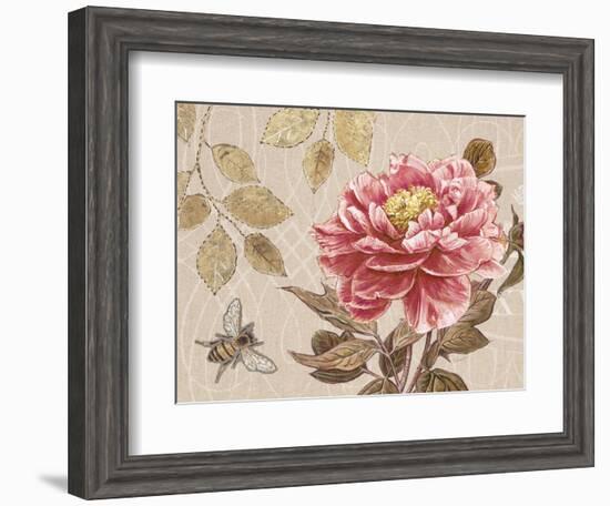 Bumble Bee and Peony-Chad Barrett-Framed Art Print