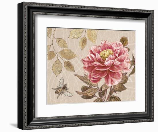 Bumble Bee and Peony-Chad Barrett-Framed Art Print