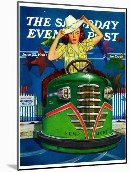 "Bumper Cars," Saturday Evening Post Cover, June 22, 1940-Albert W. Hampson-Mounted Giclee Print