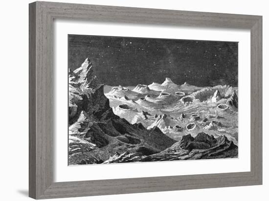 Bumpy Lunar Landscape-null-Framed Art Print