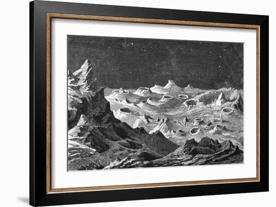 Bumpy Lunar Landscape-null-Framed Art Print