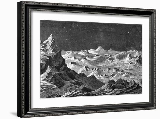 Bumpy Lunar Landscape-null-Framed Art Print