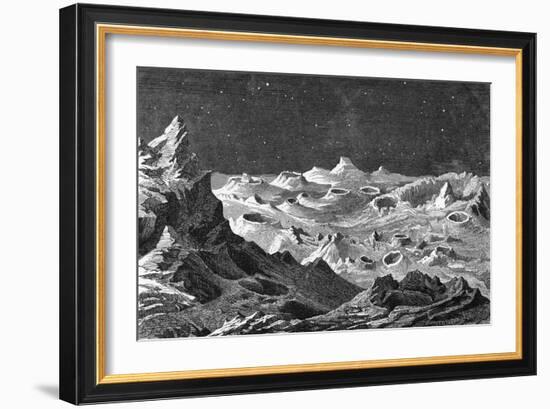 Bumpy Lunar Landscape-null-Framed Art Print