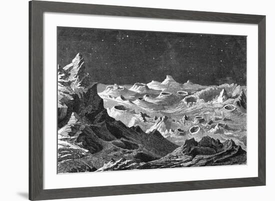 Bumpy Lunar Landscape-null-Framed Art Print