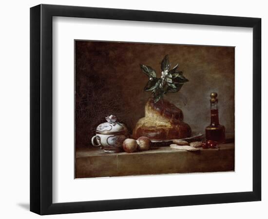 Bun or Dessert. ( 1763, Oil on Canvas)-Jean-Baptiste Simeon Chardin-Framed Giclee Print