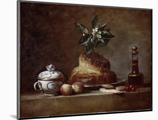 Bun or Dessert. ( 1763, Oil on Canvas)-Jean-Baptiste Simeon Chardin-Mounted Giclee Print