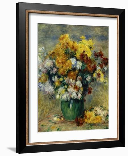 Bunch of Chrysanthemums-Pierre-Auguste Renoir-Framed Art Print