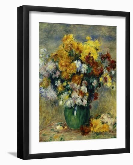 Bunch of Chrysanthemums-Pierre-Auguste Renoir-Framed Art Print