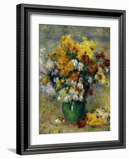 Bunch of Chrysanthemums-Pierre-Auguste Renoir-Framed Art Print