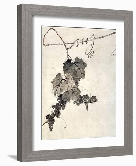 Bunch of Grapes-Jakuchu Ito-Framed Giclee Print