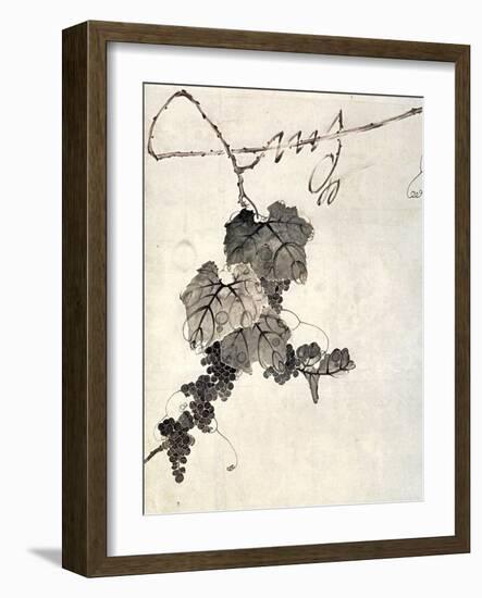 Bunch of Grapes-Jakuchu Ito-Framed Giclee Print