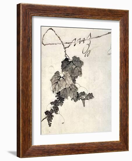 Bunch of Grapes-Jakuchu Ito-Framed Giclee Print