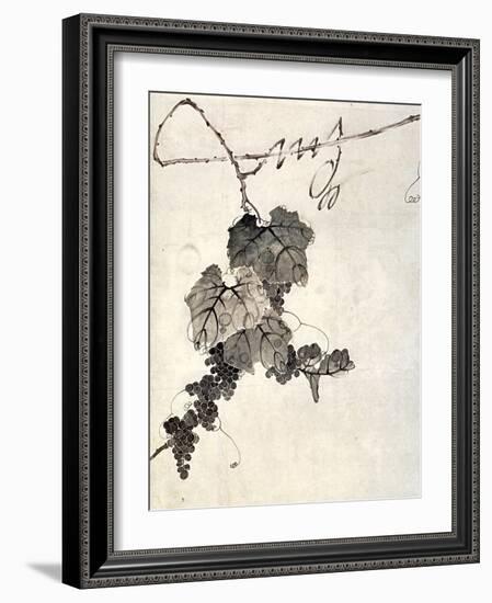 Bunch of Grapes-Jakuchu Ito-Framed Giclee Print