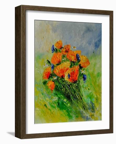 Bunch Of Poppies-Pol Ledent-Framed Art Print