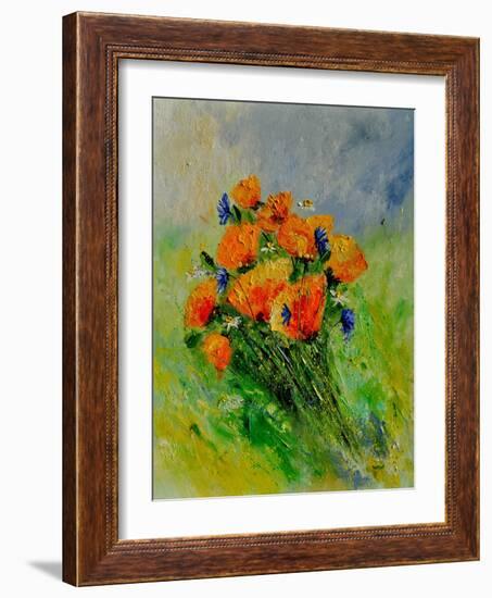 Bunch Of Poppies-Pol Ledent-Framed Art Print