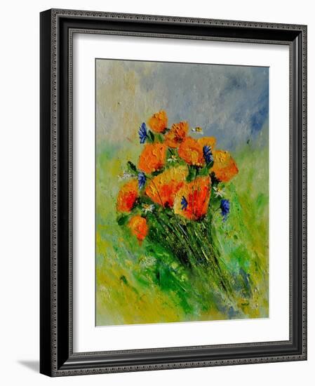 Bunch Of Poppies-Pol Ledent-Framed Art Print