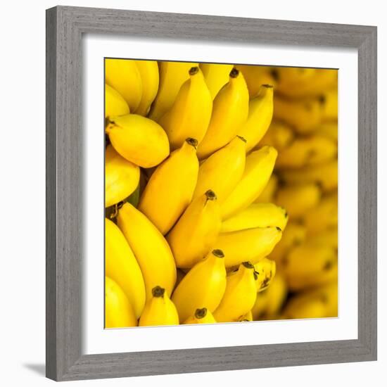 Bunch of Ripe Bananas Background-mazzzur-Framed Photographic Print