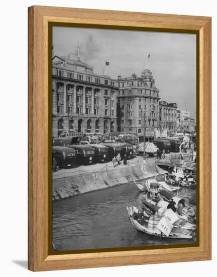 Bund from Jetty Area-Carl Mydans-Framed Premier Image Canvas