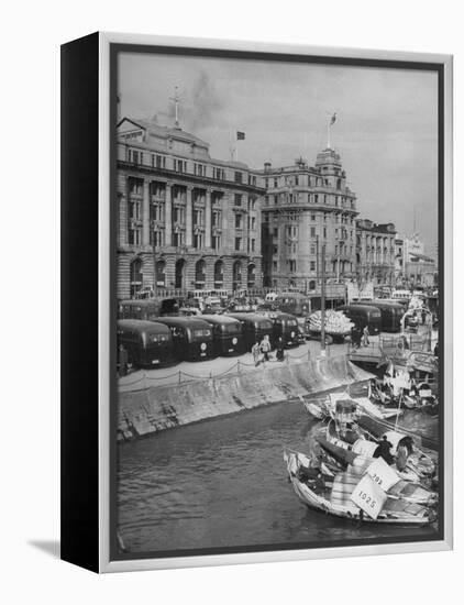 Bund from Jetty Area-Carl Mydans-Framed Premier Image Canvas