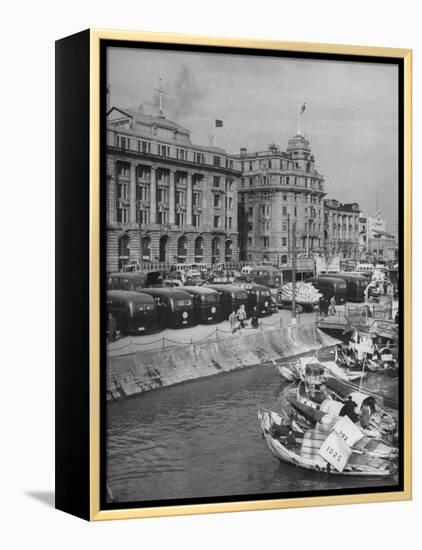 Bund from Jetty Area-Carl Mydans-Framed Premier Image Canvas