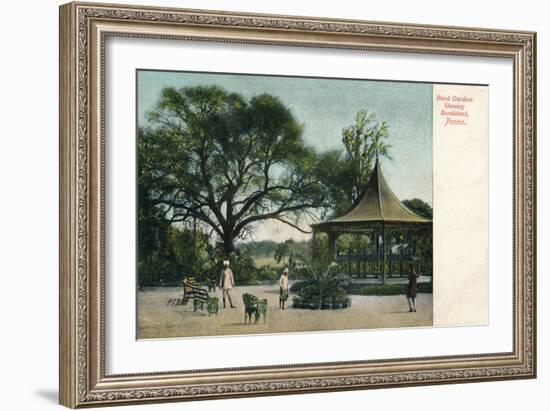 'Bund Gardens Shewing Bandstand, Poona', c1900-Unknown-Framed Giclee Print