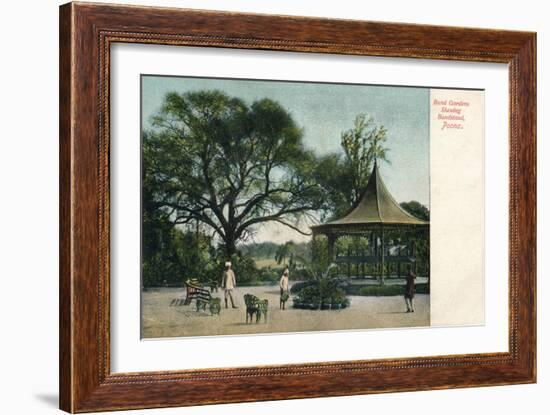 'Bund Gardens Shewing Bandstand, Poona', c1900-Unknown-Framed Giclee Print