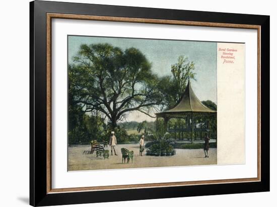 'Bund Gardens Shewing Bandstand, Poona', c1900-Unknown-Framed Giclee Print