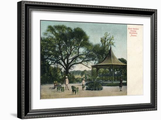 'Bund Gardens Shewing Bandstand, Poona', c1900-Unknown-Framed Giclee Print