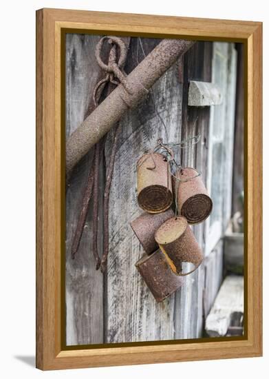 Bundle of Old Rusty Tins-Andrea Haase-Framed Premier Image Canvas