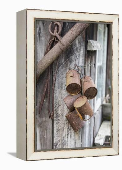 Bundle of Old Rusty Tins-Andrea Haase-Framed Premier Image Canvas