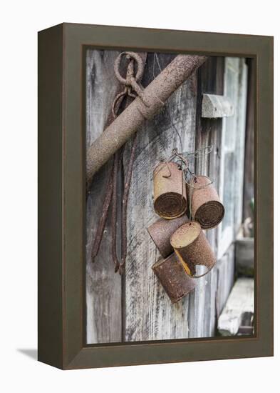 Bundle of Old Rusty Tins-Andrea Haase-Framed Premier Image Canvas