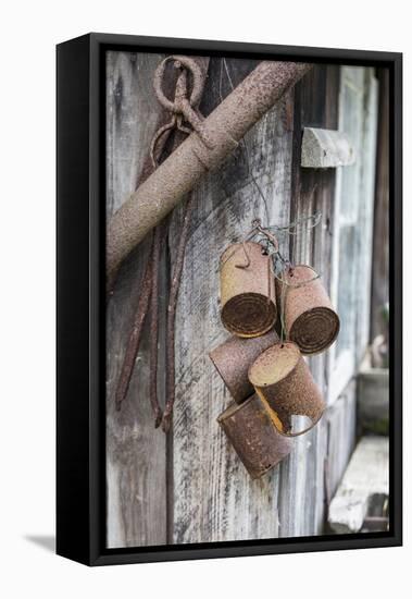 Bundle of Old Rusty Tins-Andrea Haase-Framed Premier Image Canvas