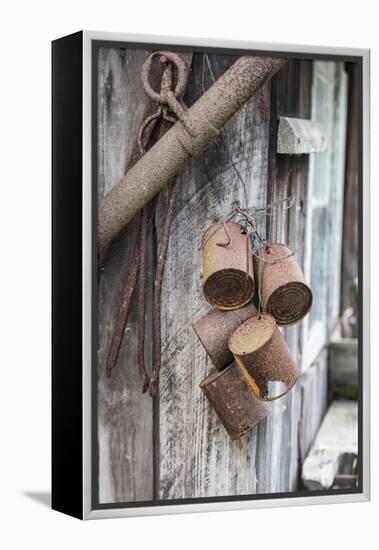 Bundle of Old Rusty Tins-Andrea Haase-Framed Premier Image Canvas