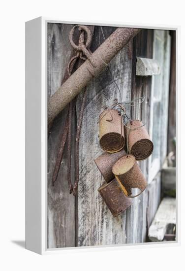 Bundle of Old Rusty Tins-Andrea Haase-Framed Premier Image Canvas