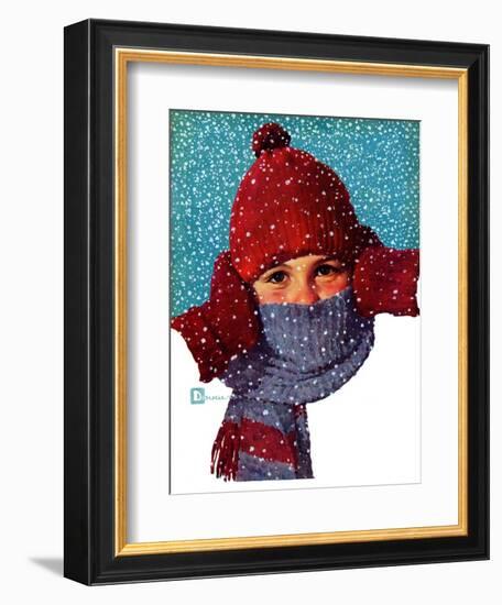 "Bundled Up,"January 14, 1939-Douglas Crockwell-Framed Giclee Print