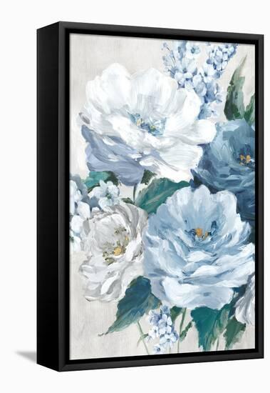 Bundles of Blue I-Alex Black-Framed Stretched Canvas